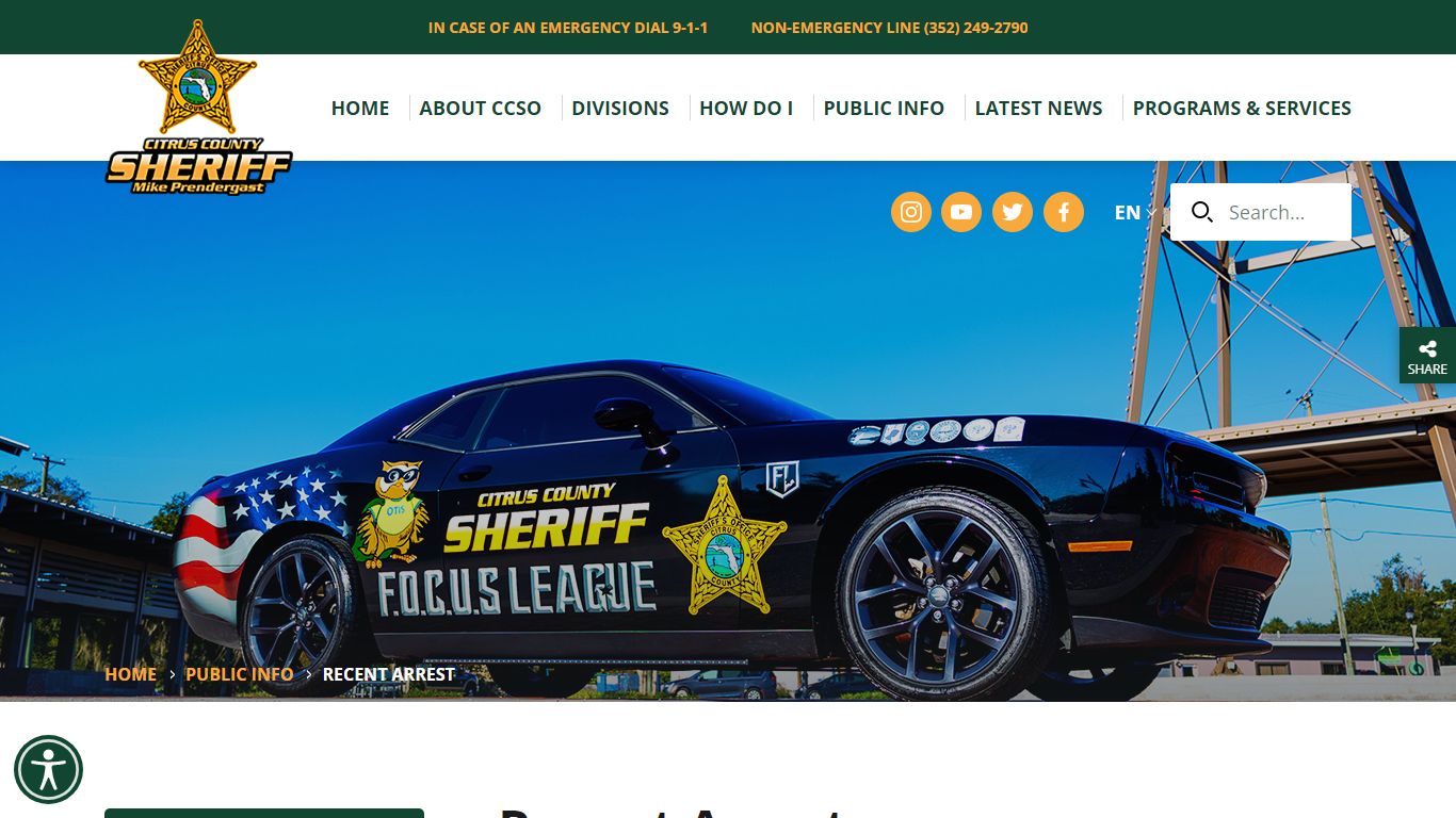 Recent Arrest - Citrus County Sheriff's Office