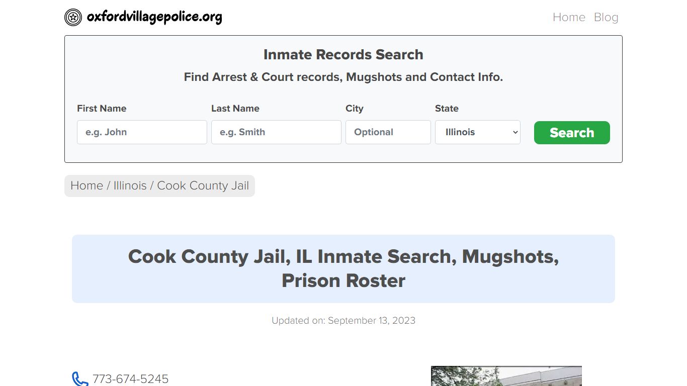 Cook County Jail, IL Inmate Search, Mugshots, Prison Roster